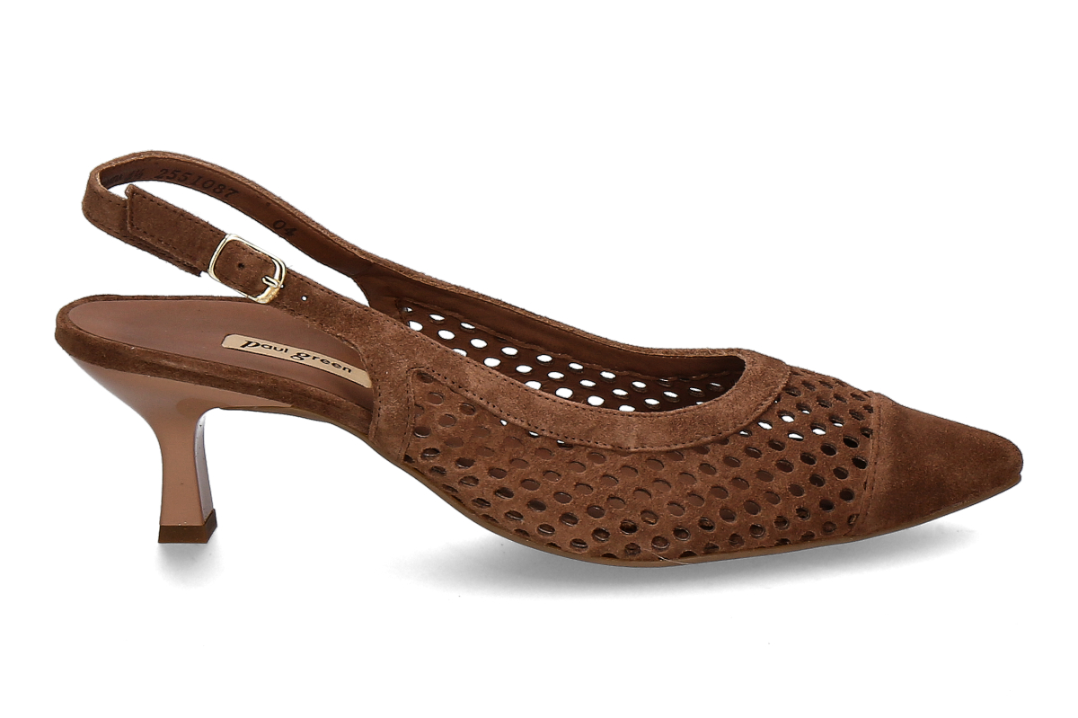 Paul Green Slingpumps SAMTZIEGE- nut/ dunkelbraun