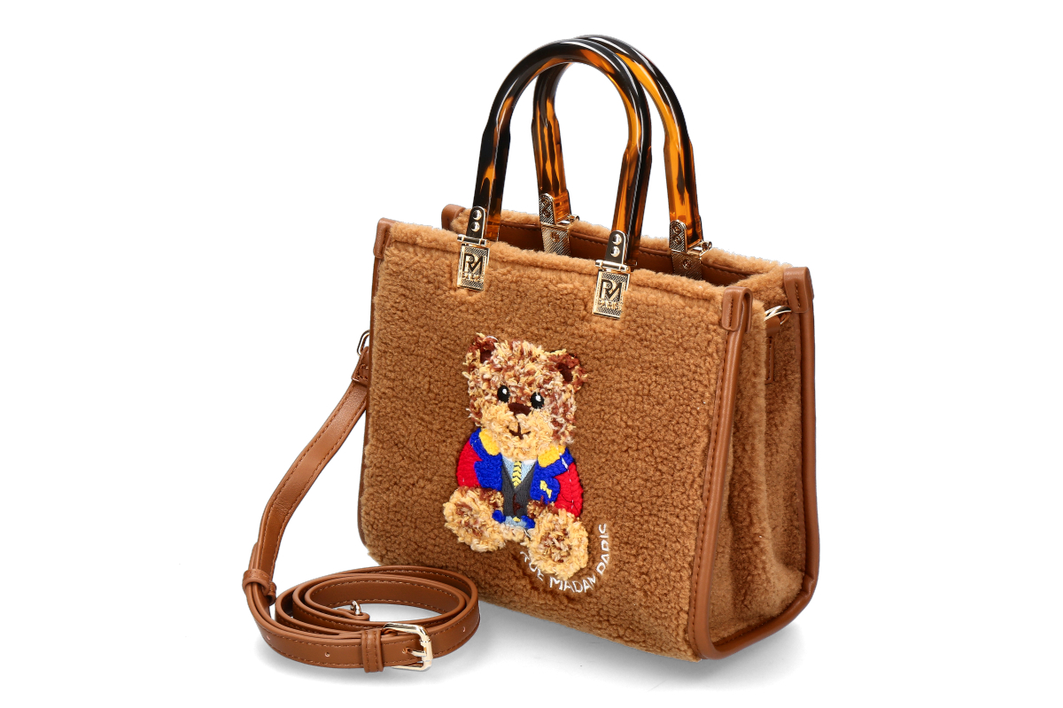 Rue Madam Umhängetasche- MARVIN MINI TOTE WINTER- cookie/braun