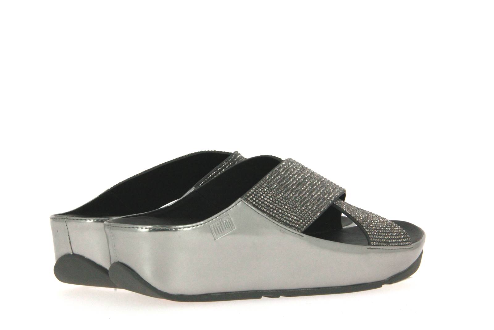 Fitflop Pantolette PEWTER CRYSTAL SLIDE  (36)