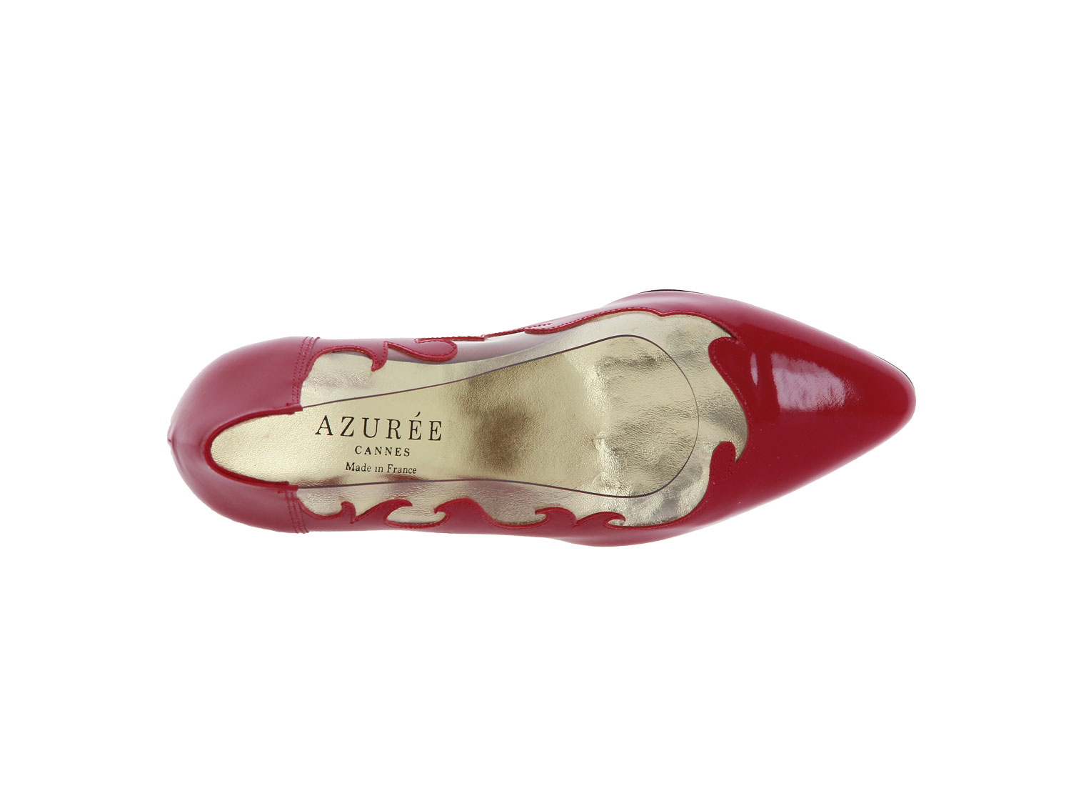 Azuree Cannes Pumps LIPID VERNIS ROUGE (37 )