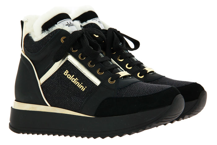 Baldinini Sneaker gefüttert CAMOSCIO NERO GOMMATO  (37 )