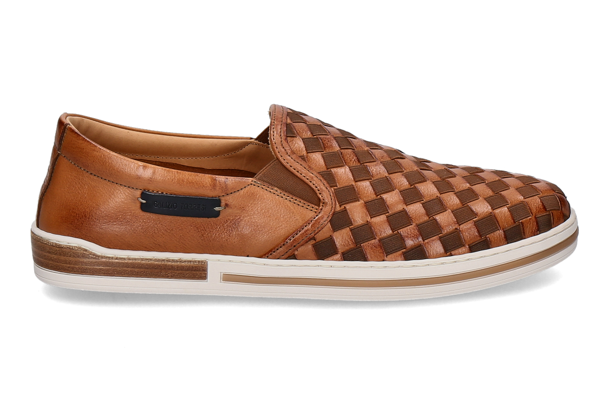 Galizio Torresi Slipper BUFALO ELASTICO- cognac/ braun