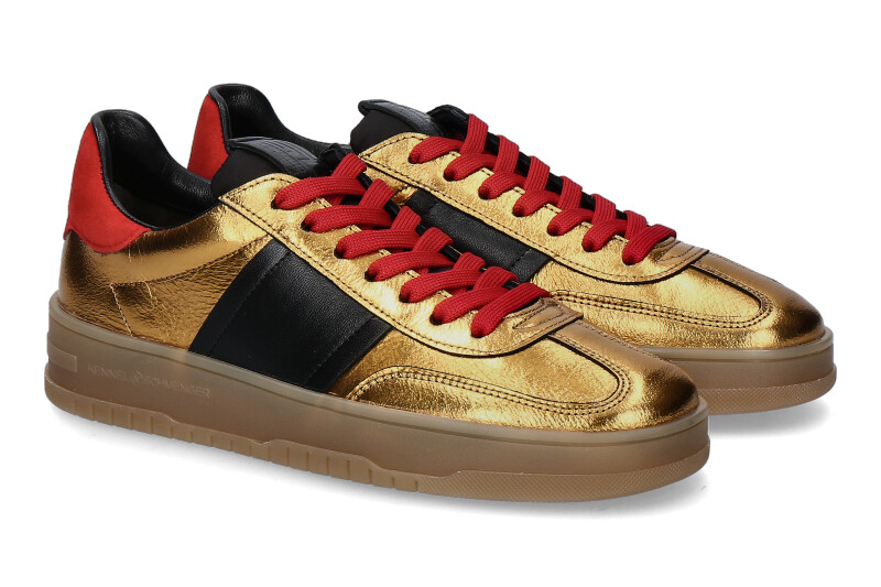 Kennel & Schmenger Sneaker DRIFT PADDED LAMB- gold/ schwarz/rosso