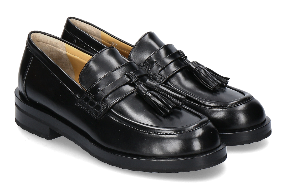 Truman's Damen- Loafer VITELLO NERO- schwarz/ black