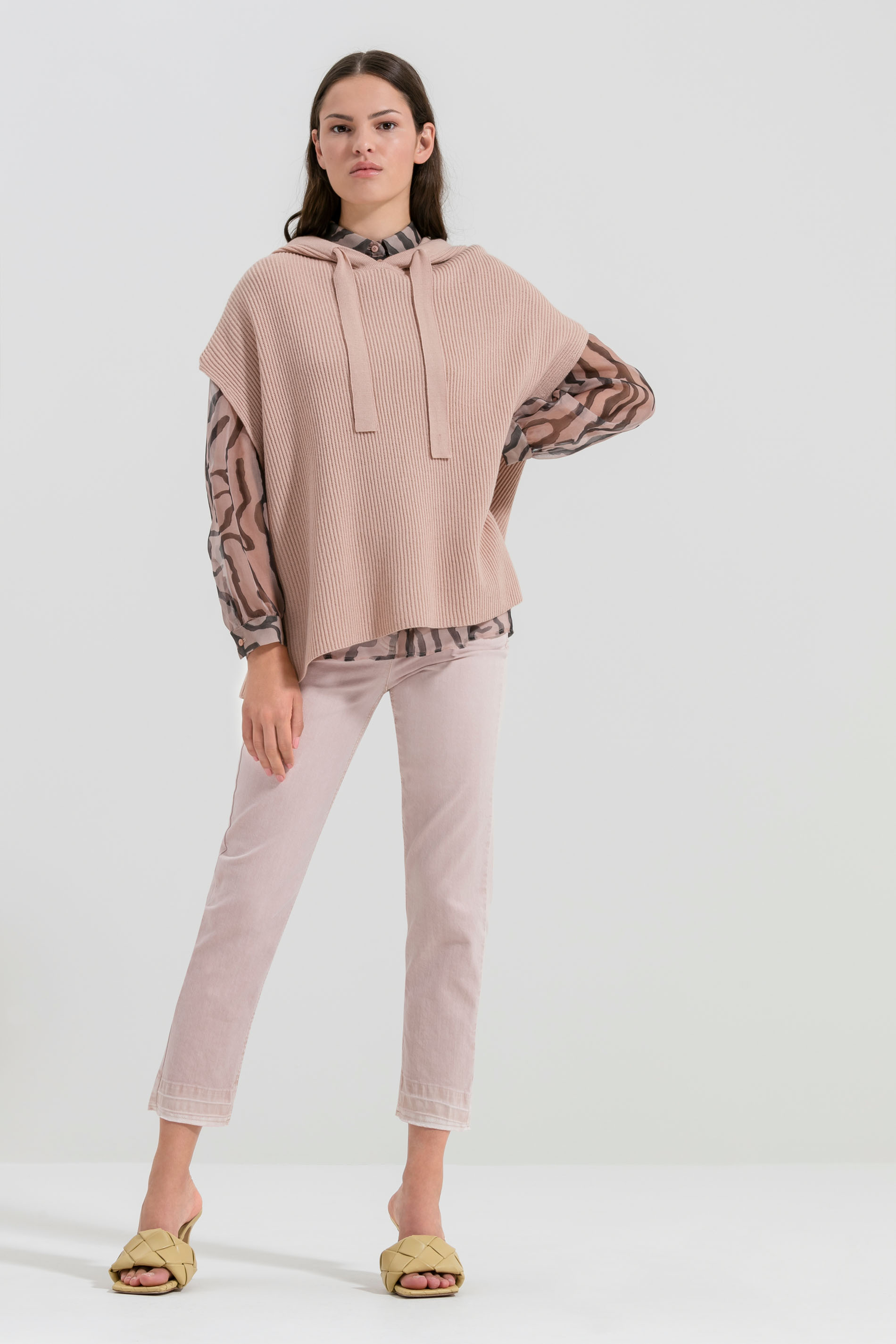 Luisa Cerano Pullover MANCHES COURTES - nude/beige 
