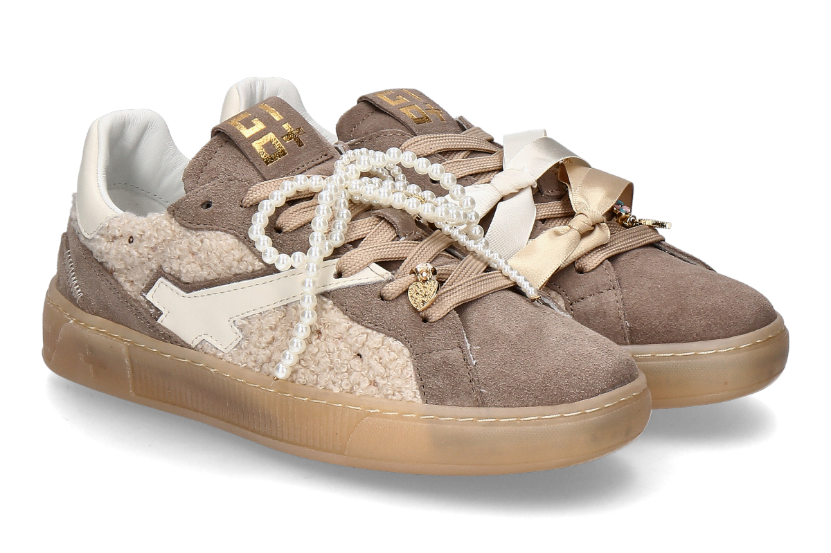 Gio+ Damen- Sneaker BLUE30A COMBI- orsetto beige