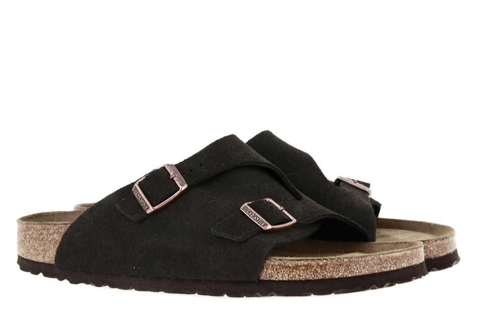 Birkenstock Pantolette SCHMAL ZÜRICH BS VELOURSLEDER MOCHA (43)