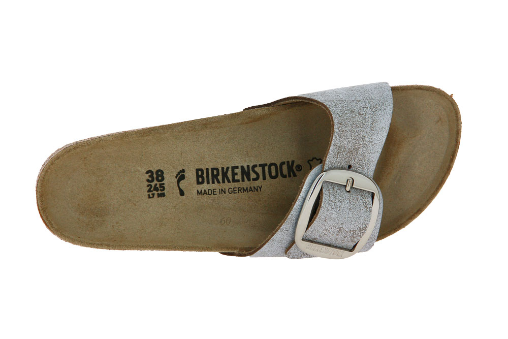 Birkenstock Pantolette SCHMAL MADRID BIG BUCKLE METALLIC SILVER (37 )
