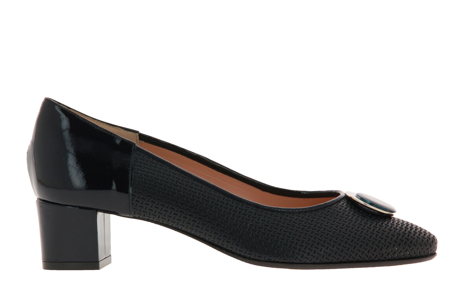 Donna Laura Venezia Pumps NAPPA BLU FORATO LEGO (41)