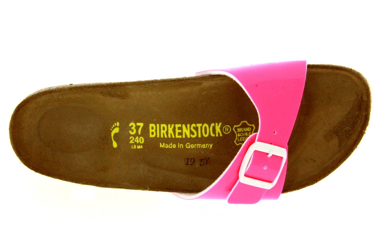 Birkenstock Pantolette MADRID SCHMAL PATENT NEON PINK (39)