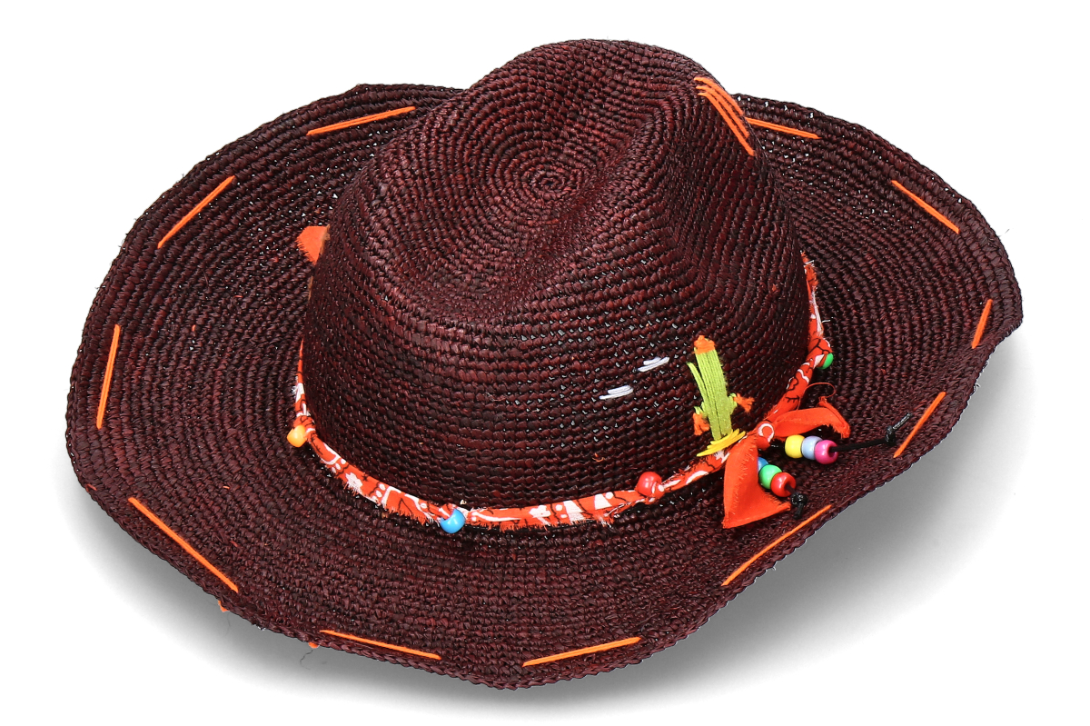 The Hat Gang Strohhut MADAGASCAR- brown/ braun- orange
