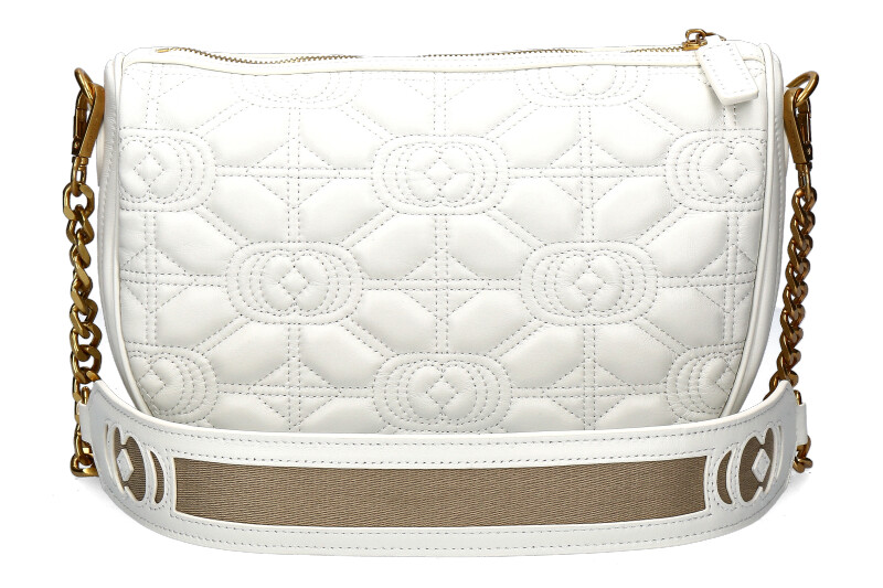 La Carrie Schultertasche LEATHER WHITE