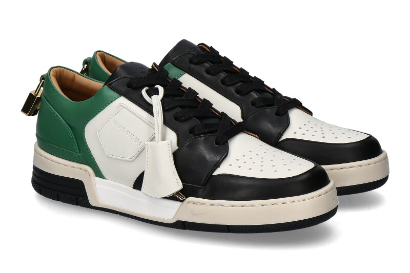 Buscemi Sneaker AIR JON LOW VITELLO BLACK GREEN