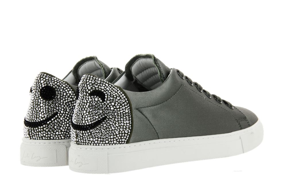 Lola Cruz Sneaker SMILEY KAKI GREEN SILVER (36)