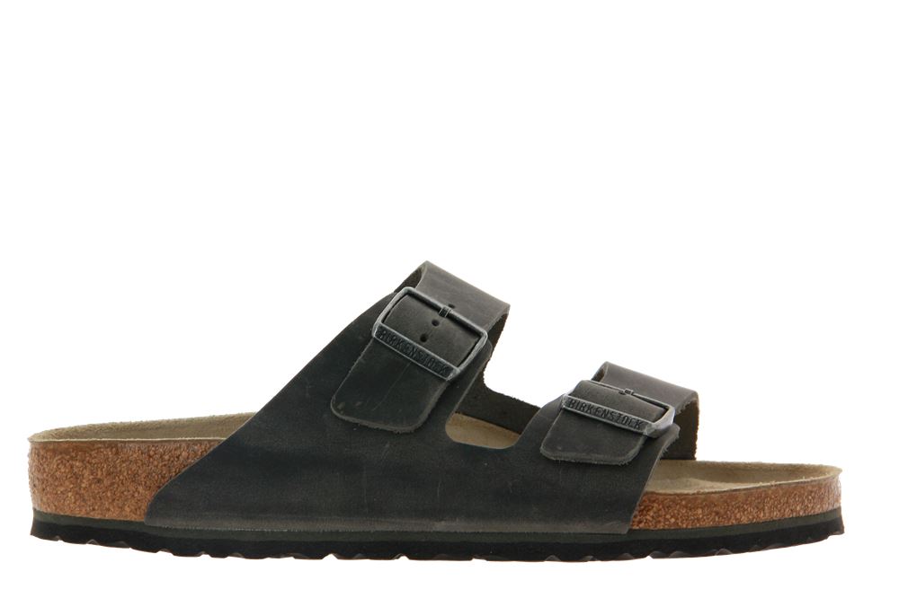 Birkenstock Pantolette ARIZONA NORMAL NUBUKLEDER IRON (40)