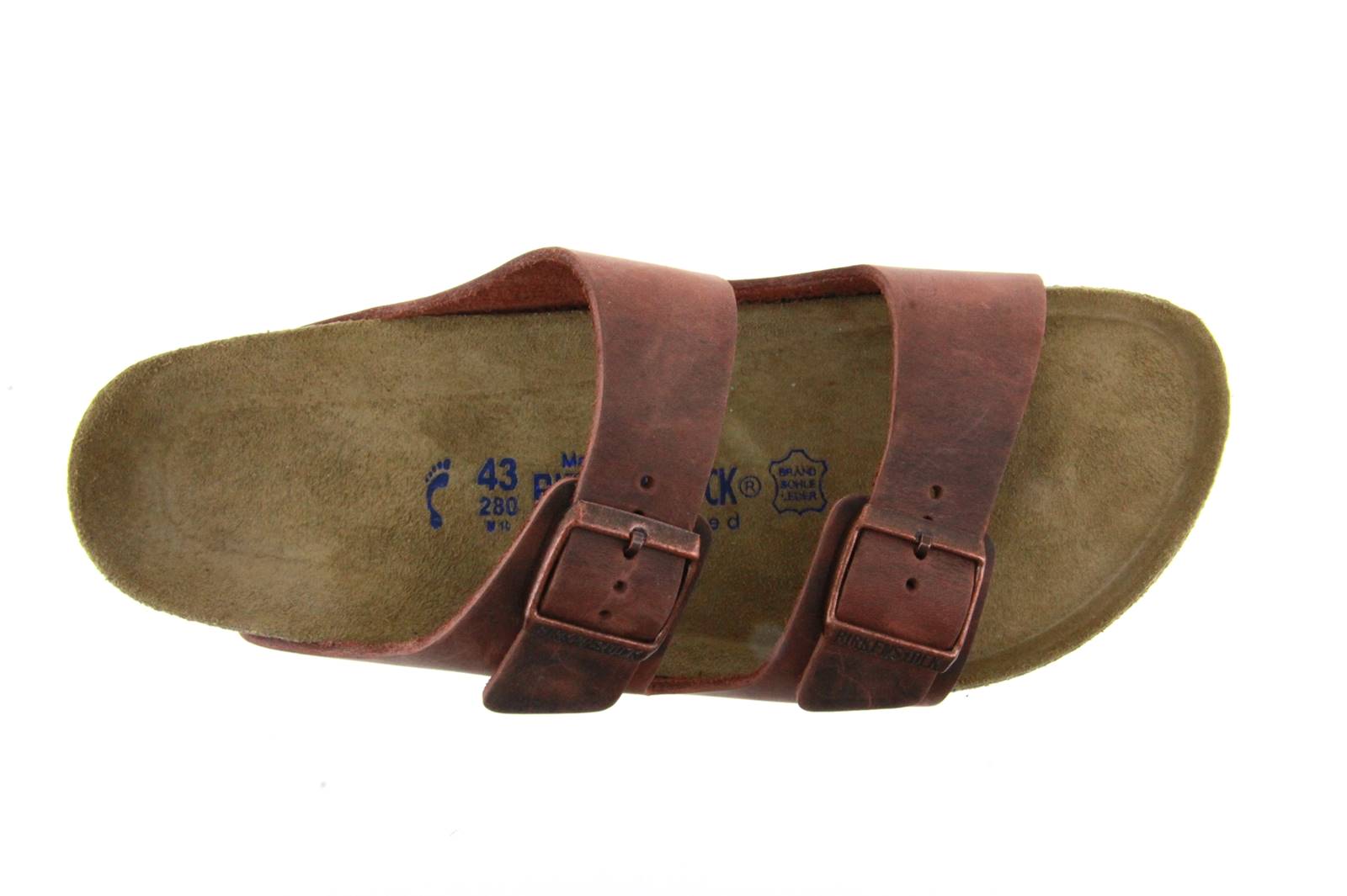 Birkenstock Pantolette ARIZONA SCHMAL FETTLEDER HENNA (46)