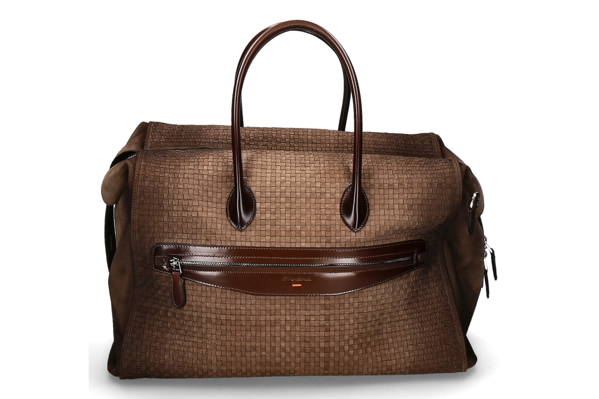 Santoni Herren- Weekender dunkelbraun