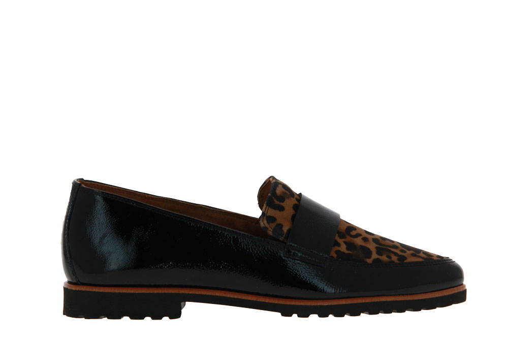 Paul Green Slipper LACK LEOPARD SCHWARZ SAHARA (36)