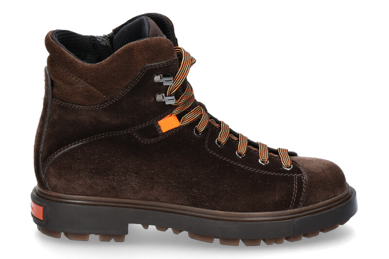 Santoni Stiefelette CAMOSCIO DARK BROWN
