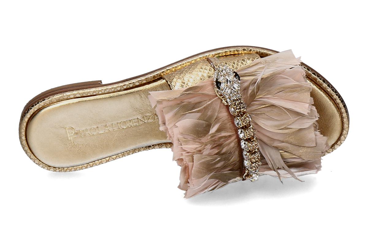 Paola Fiorenza Pantolette COBRA LAME LEGNO- gold_271900150_5
