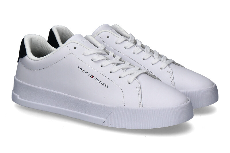 Tommy Hilfiger Herren-Sneaker TH COURT LEATHER- weiss