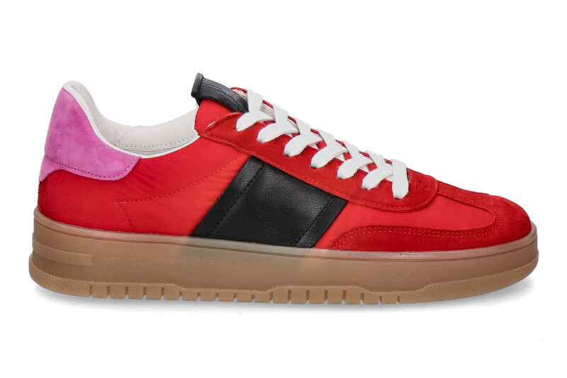 Kennel und Schmenger Sneaker DRIFT SAMTZIEGE NYLON ROSA SCHWARZ ROT