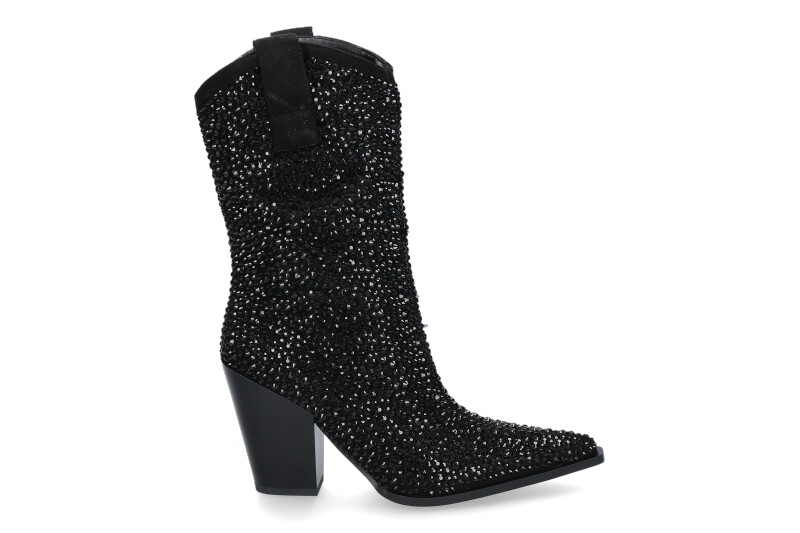 Exé Cowboy Boots GLITTER T6153- black 