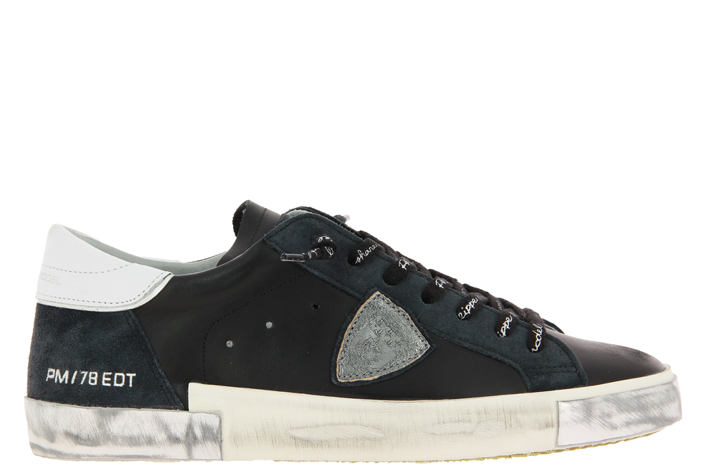 Philippe Model Sneaker LOW MAN FOXY LAMINE NOIR ARGENT 