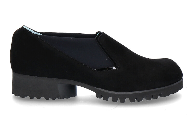 Thierry Rabotin Slipper MARIN CAMOSCIO STRETCH- nero/ schwarz