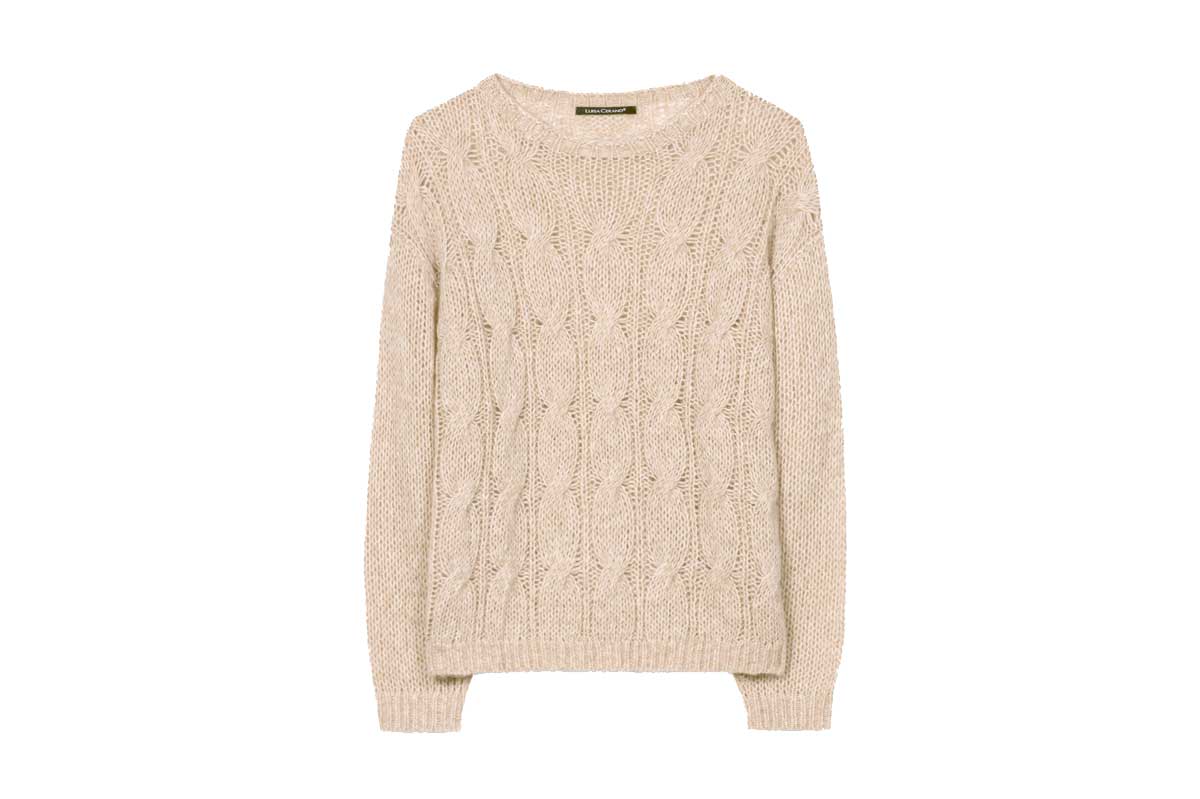Luisa Cerano Strickpullover CABLE KNIT- soft camel/ beige