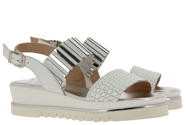 Luca Grossi Sandale NAPPA BIANCO ARGENTO (39)