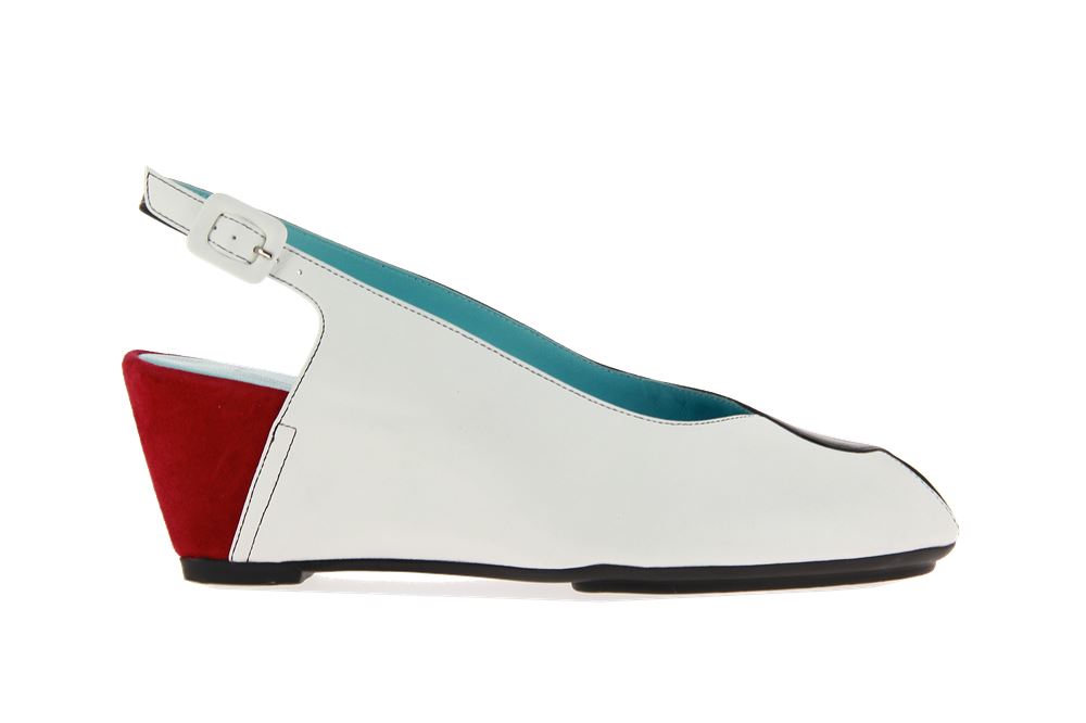 Thierry Rabotin Sandale CASSANDRA CAMOSCIO ROSSO NAPPA BIANCO (40)