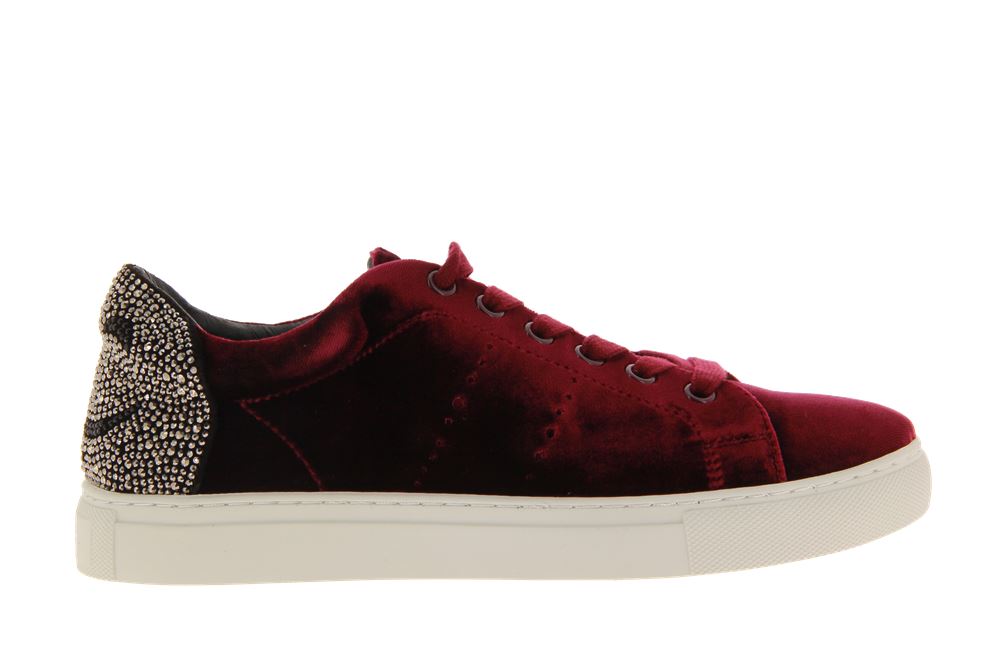 Lola Cruz Sneaker SMILEY SAMT BURGUNDI (41)