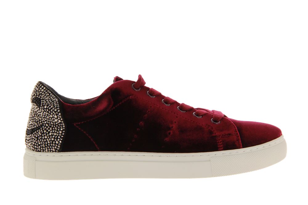 Lola Cruz Sneaker SMILEY SAMT BURGUNDI (37 )