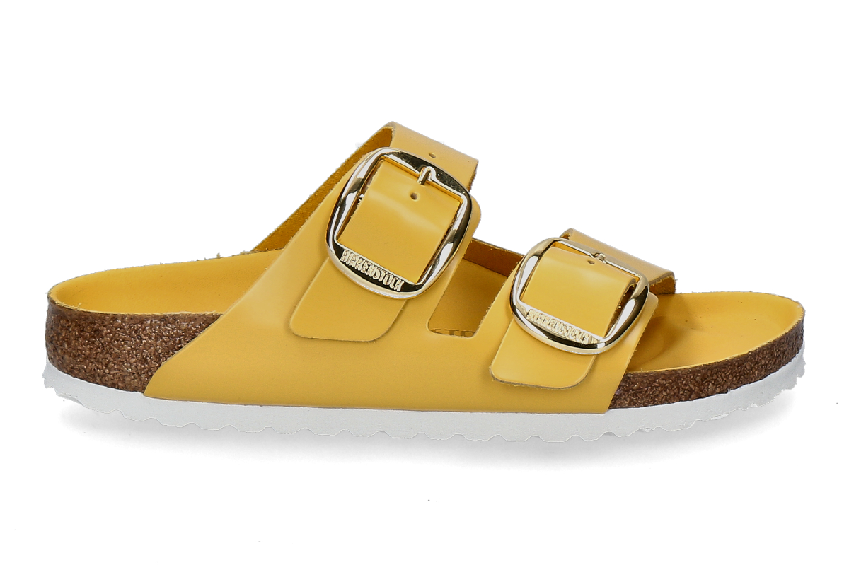 Birkenstock Pantolette ARIZONA SCHMAL BIG BUCKLE- high shine ochre/ gelb