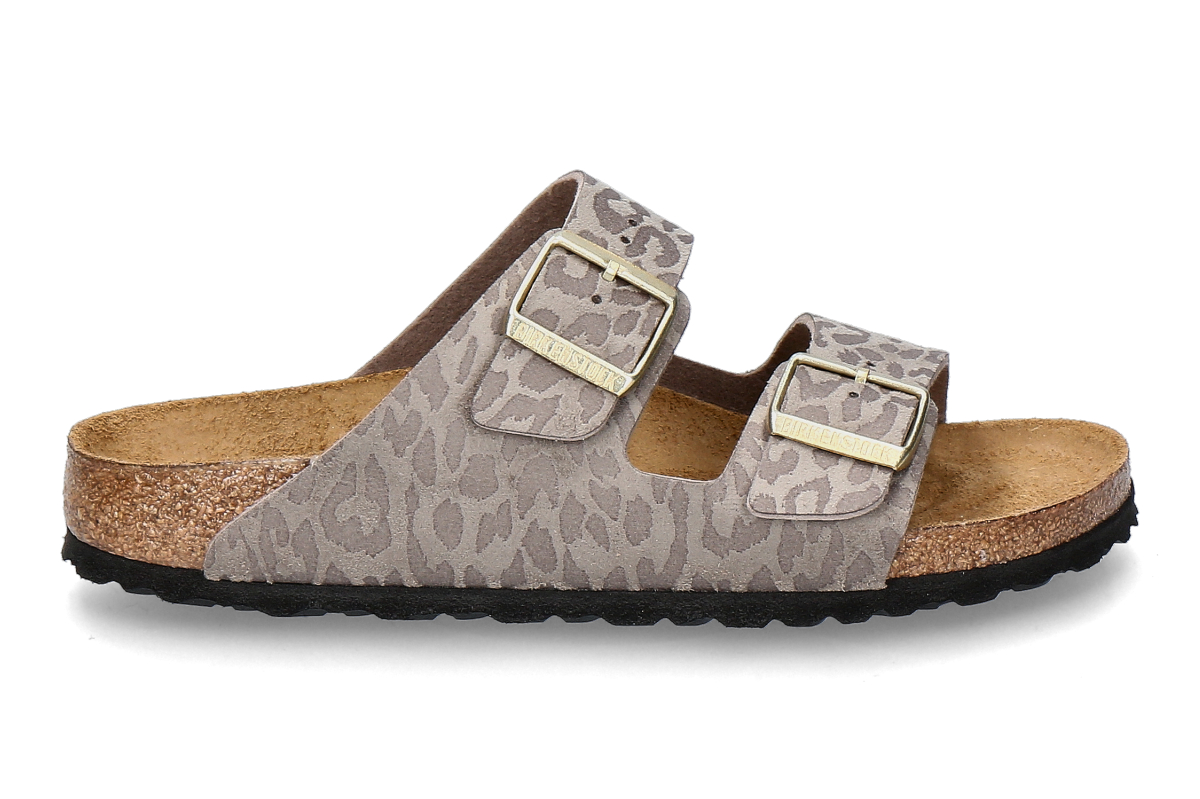 Birkenstock Damen- Pantolette ARIZONA BS- leo gray taupe/ mehrfarbig