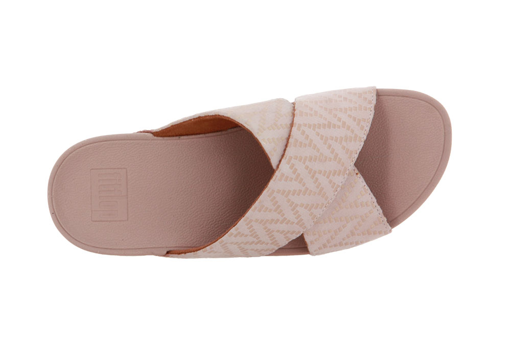 Fitflop Pantolette LULU CHEVRON SUEDE OYSTER PINK (39)