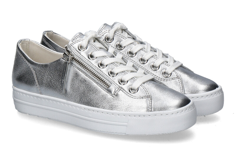 Paul Green Sneaker NAPPA METALLIC- alu/ silber