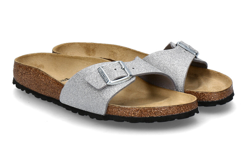 Birkenstock Pantolette MADRID SCHMAL BS- shiny glitter silver 