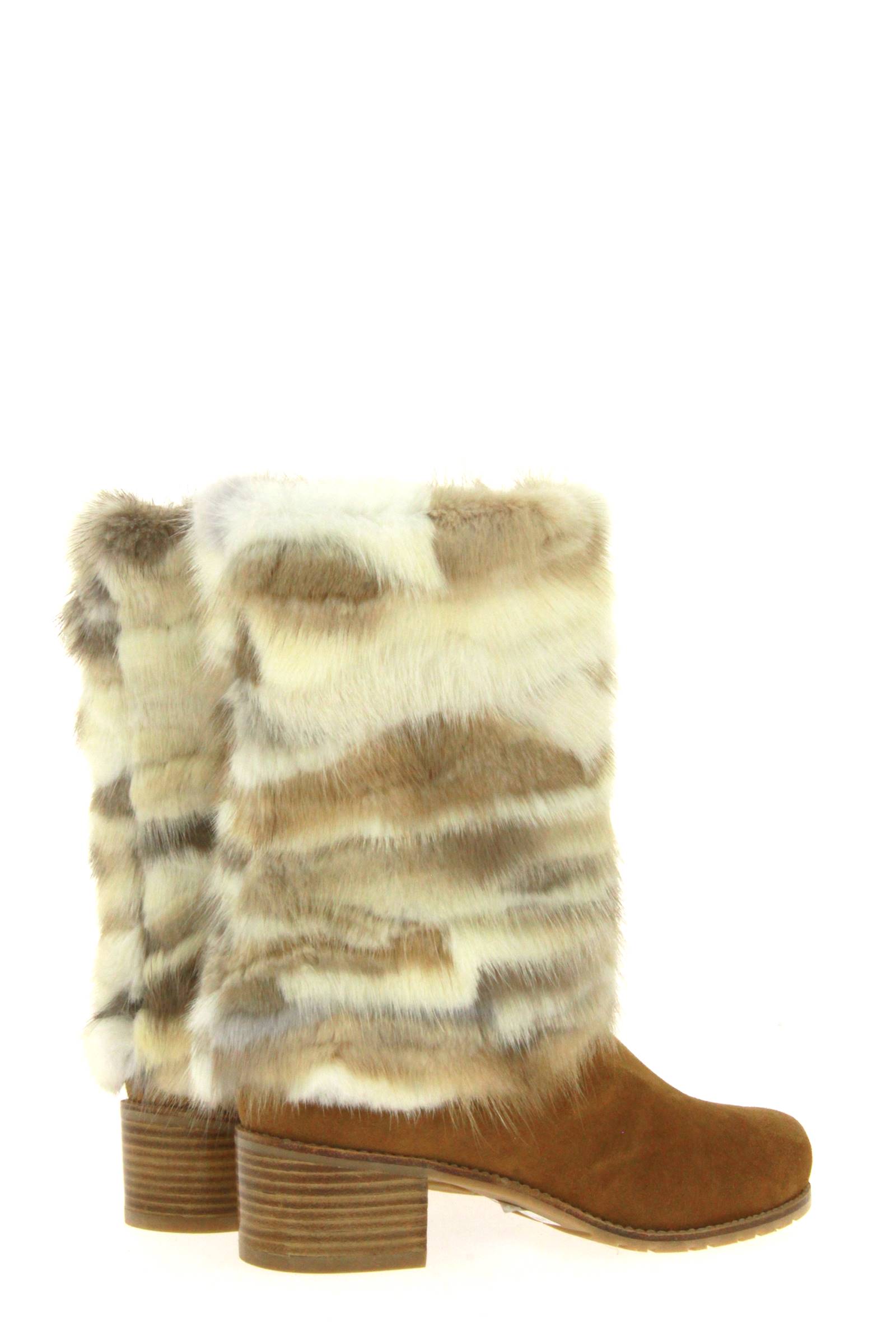 Stuart Weitzman Stiefel gefüttert BLIZZARD CAMEL MINKMANIA  (38)