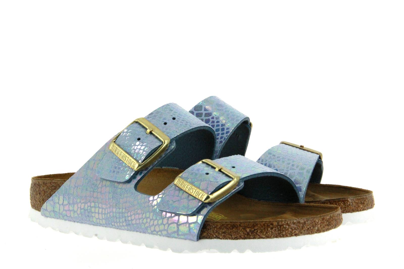 Birkenstock Pantolette ARIZONA SCHMAL SHINY SNAKE SKY (40)