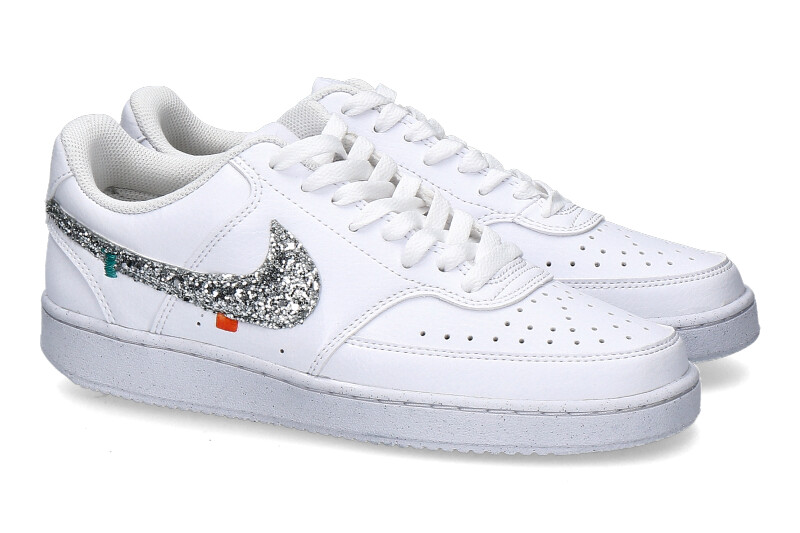 Nike by BallodaSola Sneaker COURT VISION GLITTER SILVER