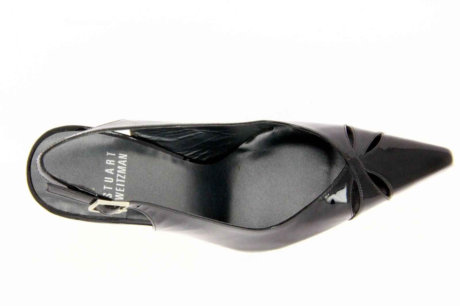 Stuart Weitzman Sandale REVEALING BLACK SOFT PATENT (36½)