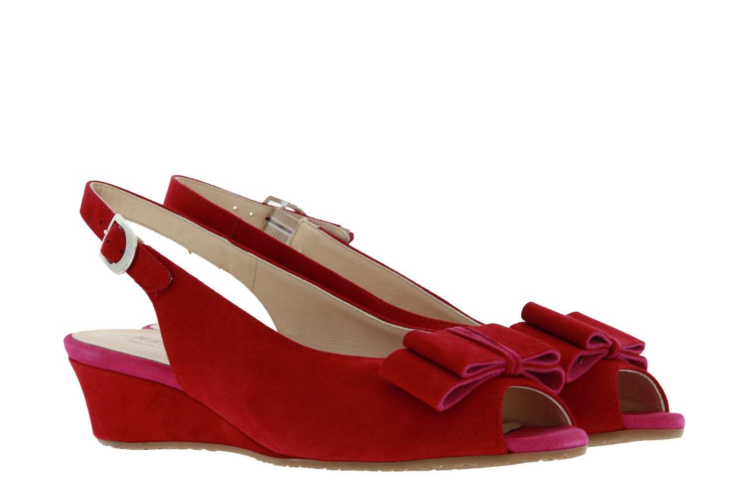 Hassia Keilsandale COMO SAMTZIEGE ROSSO PINK (35½)