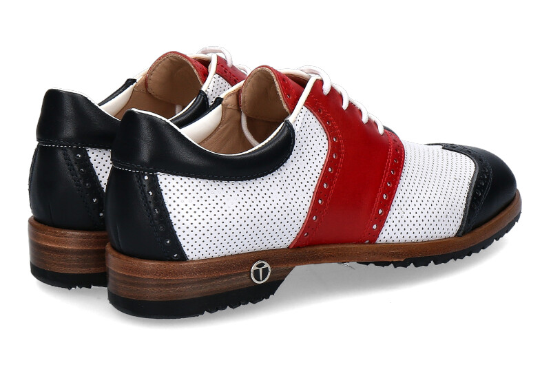 Tee Golf Shoes Damen- Golfschuh SUSY PERFORATO BLU BIANCO ROSSO (36)