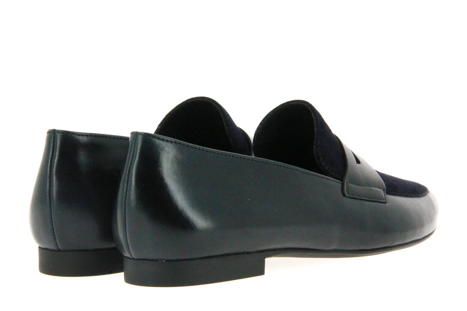 Paul Green Slipper KALBSLEDER SAMTZIEGE BLAU (38)