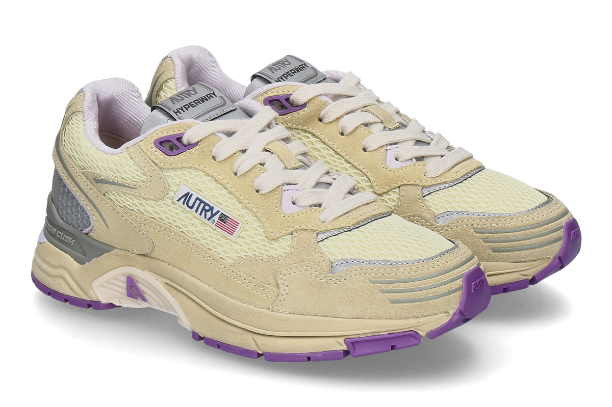 Autry Damen- Sneaker HYPERWAY MESH HU01- lemon/ orchid dust- gelb