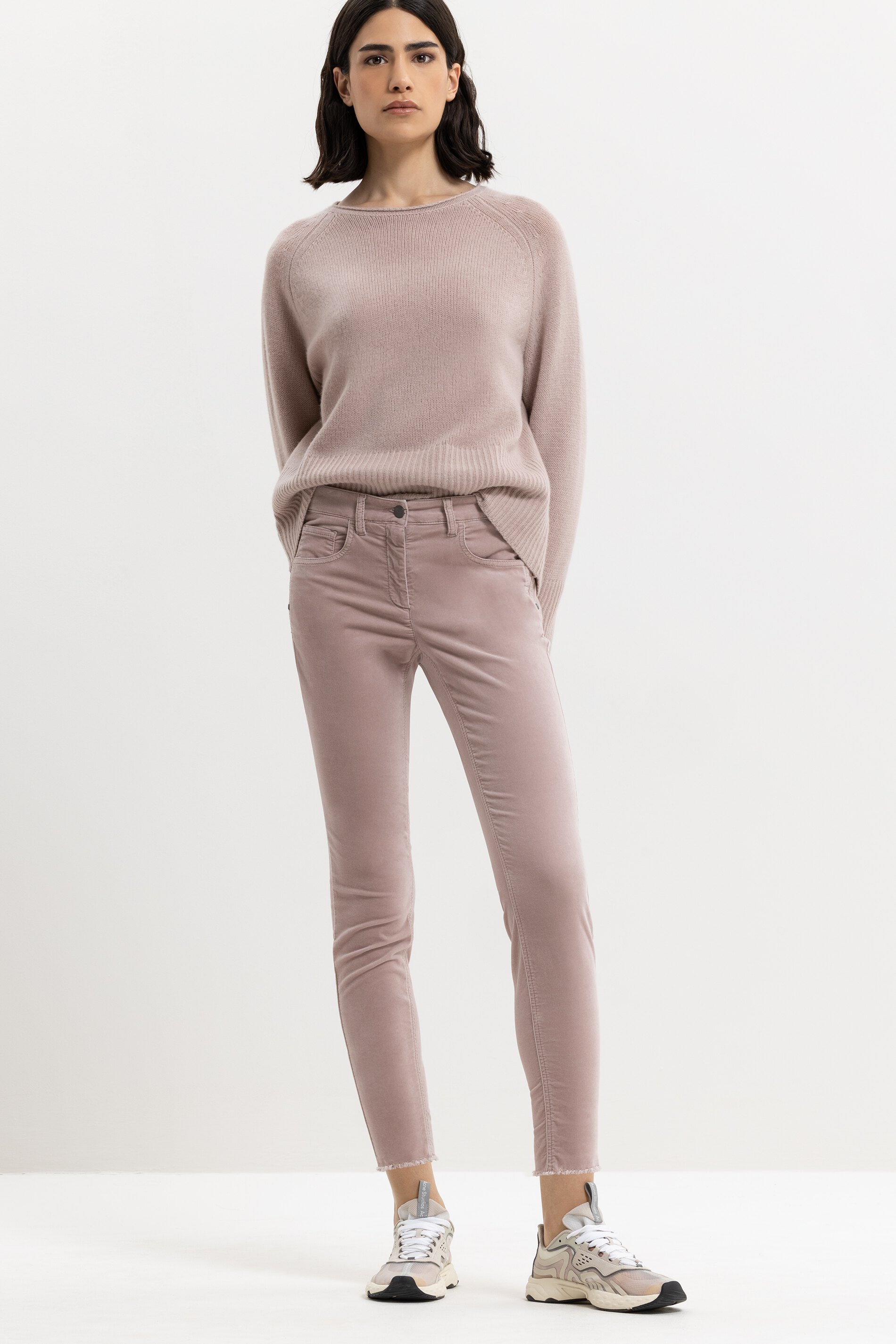 Luisa Cerano Hose VELVET DENIM - blush/puder/rosa