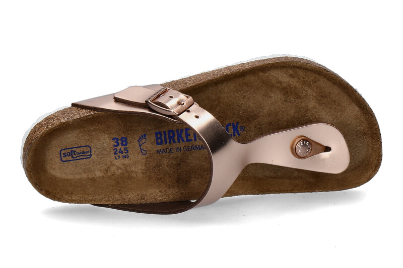 Birkenstock Pantolette GIZEH NORMAL NATURLEDER METALLIC COPPER (41)