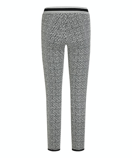 Cambio Hose RANEE DIAGONAL TWEED LOOK JERSEY -irregular tweed  grey 